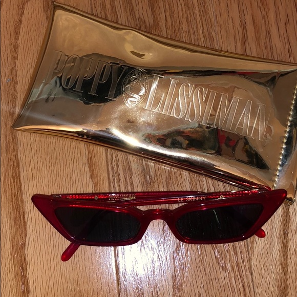 Poppy Lissiman red trendy sunglasses - Picture 1 of 7